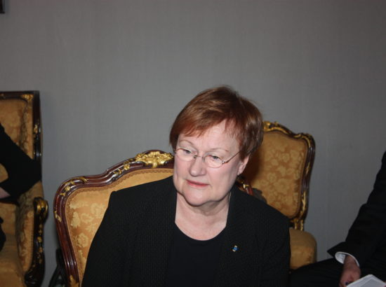 Riigikogu esimehe Ene Ergma kohtumine Soome Vabariigi presidendi Tarja Haloneniga